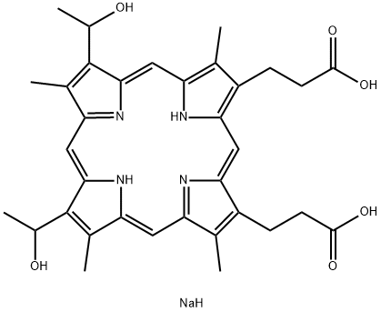 Hematoporphyrin IX disodium salt Struktur