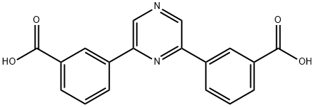 3,3'-(pyrazine-2,6-diyl)dibenzoic acid Struktur