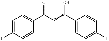 1,3-雙(4-氟苯基)-3-羥基-2-丙-1-酮 Struktur