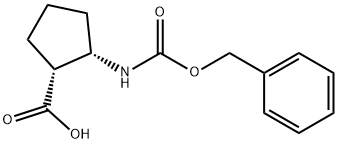 Cyclopentanecarboxylic acid, 2-[[(phenylmethoxy)carbonyl]amino]-,(1R,2S)- Struktur