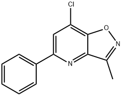 7-Chloro-3-methyl-5-phenyl[1,2]oxazolo[4,5-b]pyridine Struktur