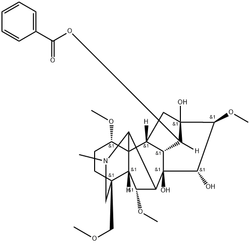 Benzoylhypacoitine Struktur