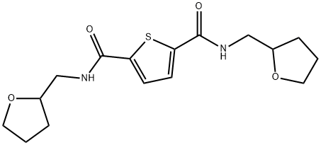 2-N,5-N-bis(oxolan-2-ylmethyl)thiophene-2,5-dicarboxamide Struktur