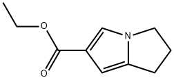 1H-Pyrrolizine-6-carboxylic acid, 2,3-dihydro-, ethyl ester Struktur