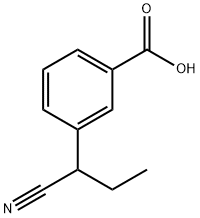 Benzoic acid, 3-(1-cyanopropyl)- Struktur