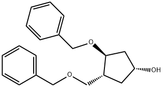 Cyclopentanol, 3-(phenylmethoxy)-4-[(phenylmethoxy)methyl]-, (1R,3S,4R)- Struktur