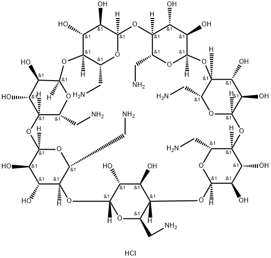 PER(6-AMINO-6-DEOXY)BETA-CYCLODEXTRIN HYDROCHLORIDE Struktur