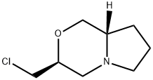 1H-Pyrrolo[2,1-c][1,4]oxazine, 3-(chloromethyl)hexahydro-, (3S,8aS)- Struktur