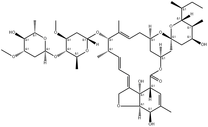 (23S)-5-O-デメチル-22,23-ジヒドロ-23-ヒドロキシアベルメクチンA1a 化學(xué)構(gòu)造式