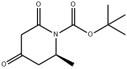 1-Piperidinecarboxylic acid, 2-methyl-4,6-dioxo-, 1,1-dimethylethyl ester, (2S)- Struktur