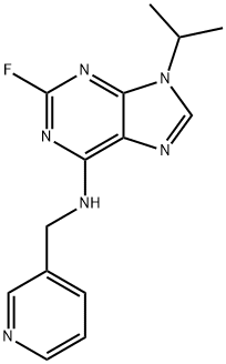 9H-Purin-6-amine, 2-fluoro-9-(1-methylethyl)-N-(3-pyridinylmethyl)- Struktur