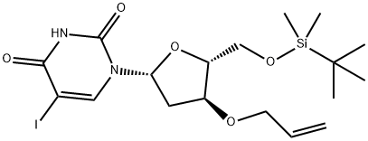 2'-Deoxy-5'-O-[(1,1-dimethylethyl)dimethylsilyl]-5-iodo-3'-O-2-propen-1-yl-uridine Struktur