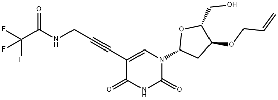 2'-Deoxy-3'-O-2-propenyl-5-[3-[(trifluoroacetyl)amino]-1-propyn-1-yl]-uridine Struktur