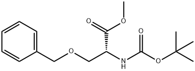 D-Serine, N-[(1,1-dimethylethoxy)carbonyl]-O-(phenylmethyl)-, methyl ester Struktur