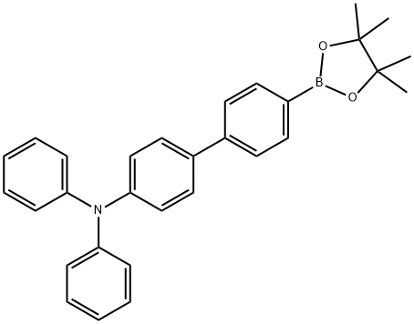 [1,1'-Biphenyl]-4-amine, N,N-diphenyl-4'-(4,4,5,5-tetramethyl-1,3,2-dioxaborolan-2-yl)- Struktur