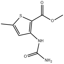 2-Thiophenecarboxylic acid, 3-[(aminocarbonyl)amino]-5-methyl-, methyl ester Struktur