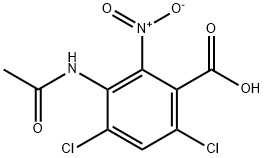 Benzoic acid, 3-(acetylamino)-4,6-dichloro-2-nitro- Struktur