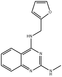 2,4-Quinazolinediamine, N4-(2-furanylmethyl)-N2-methyl- Struktur