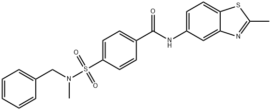 Benzamide, N-(2-methyl-5-benzothiazolyl)-4-[[methyl(phenylmethyl)amino]sulfonyl]- Struktur