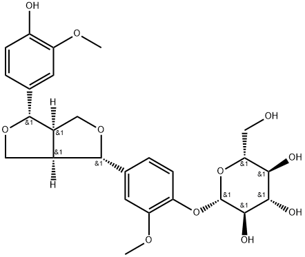 (+)-Piresil-4-O-beta-D-glucopyraside Struktur