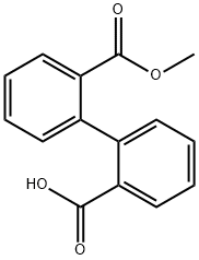 1,1'-Biphenyl-2,2'-dicarboxylic acid 2-methyl ester Struktur