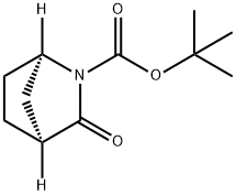 2-Azabicyclo[2.2.1]heptane-2-carboxylic acid, 3-oxo-, 1,1-dimethylethyl ester, (1R,4S)- Struktur