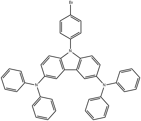 9H-Carbazole-3,6-diamine, 9-(4-bromophenyl)-N3,N3,N6,N6-tetraphenyl- Struktur