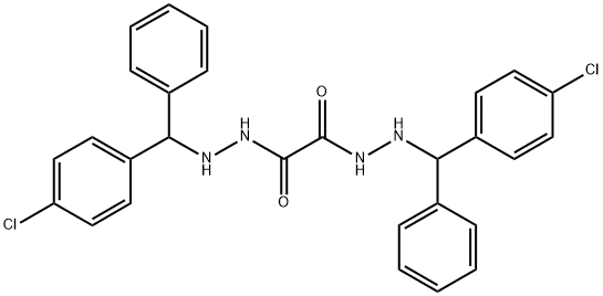 1-N',2-N'-bis[(4-chlorophenyl)-phenylmethyl]ethanedihydrazide Struktur