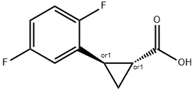 trans-2-(2，5-difluorophenyl)cyclopropane-1-carboxylic acid Struktur