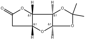 5-Deoxy-1,2-O-(1-methylethylidene)-alpha-D-xylo-hexofuranuronic acid gamma-lactone Struktur