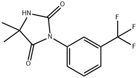 5,5-Dimethyl-3-(3-(trifluoromethyl)phenyl)imidazolidine-2,4-dione Struktur