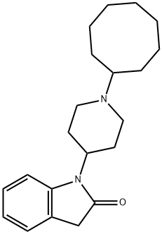 2H-Indol-2-one, 1-(1-cyclooctyl-4-piperidinyl)-1,3-dihydro- Struktur