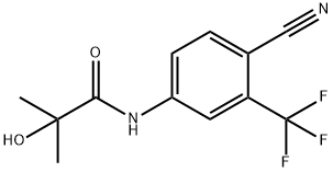 Propanamide, N-[4-cyano-3-(trifluoromethyl)phenyl]-2-hydroxy-2-methyl- Struktur