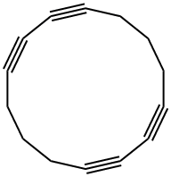 1,3,8,10-Cyclotetradecatetrayne Struktur