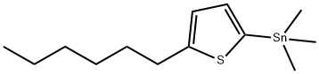 Stannane, (5-hexyl-2-thienyl)trimethyl- Struktur