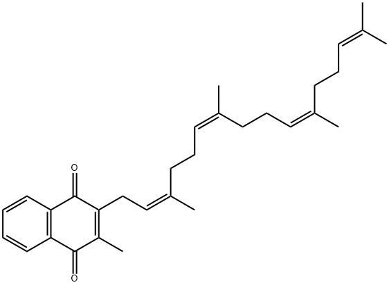 1,4-Naphthalenedione, 2-methyl-3-(3,7,11,15-tetramethyl-2,6,10,14-hexadecatetraenyl)-, (Z,Z,Z)- (9CI) Struktur