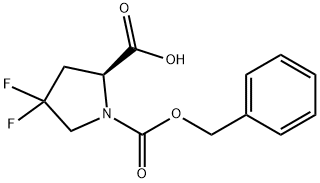 (S)-1-((benzyloxy)carbonyl)-4,4-difluoropyrrolidine-2-carboxylic acid Struktur