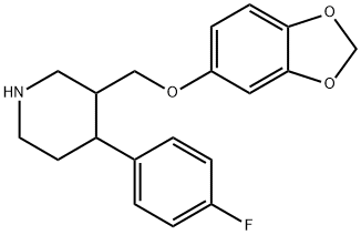 Piperidine, 3-[(1,3-benzodioxol-5-yloxy)methyl]-4-(4-fluorophenyl)- Struktur