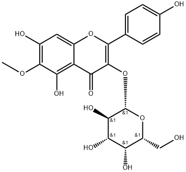 6-Methoxykaempferol 3-O-galactoside Struktur