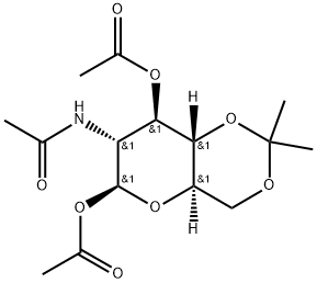 1,3-Di-O-acetyl-2-(acetylamino)-2-deoxy-4,6-O-isopropylidene-D-glucopyranose, 1,3-Di-O-acetyl-4,6-O-isopropylidene-GlcNAc Struktur