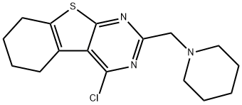 [1]Benzothieno[2,3-d]pyrimidine, 4-chloro-5,6,7,8-tetrahydro-2-(1-piperidinylmethyl)- Struktur