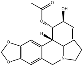 1H-[1,3]Dioxolo[4,5-j]pyrrolo[3,2,1-de]phenanthridine-1,2-diol, 2,4,5,7,12b,12c-hexahydro-, 1-acetate, (1S,2S,12bS,12cS)- Struktur