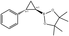 rac-4,4,5,5-tetramethyl-2-[(1R,2R)-2-phenylcyclopropyl]-1,3,2-dioxaborolane Struktur