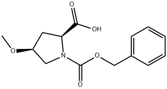 1,2-Pyrrolidinedicarboxylic acid, 4-methoxy-, 1-(phenylmethyl) ester, (2S,4S)- Struktur