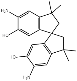 1,1'-Spirobi[1H-indene]-6,6'-diol, 5,5'-diamino-2,2',3,3'-tetrahydro-3,3,3',3'-tetramethyl- Struktur