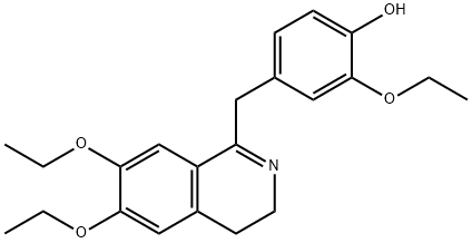 Phenol, 4-[(6,7-diethoxy-3,4-dihydro-1-isoquinolinyl)methyl]-2-ethoxy- Struktur