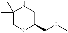 Morpholine,2-(methoxymethyl)-5,5-dimethyl-,(2S)- Struktur