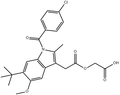 Acemetacin EP Impurity D/6-t-Butyl Acemetacin/[[[1-(4-Chlorobenzoyl)-6-(1,1-dimethylethyl)-5-methoxy-2-methyl-1H-indol-3-yl]acetyl]oxy]acetic acid