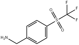 Benzenemethanamine, 4-[(trifluoromethyl)sulfonyl]- Struktur