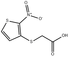 2-[(2-nitrothiophen-3-yl)sulfanyl]acetic Acid Struktur